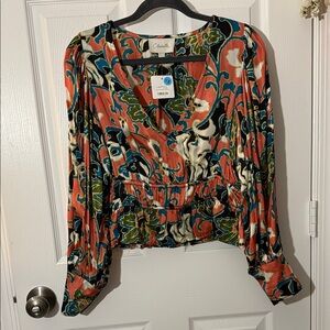 CLEOBELLA Dahlia Gypsy Bloom Blouse, M, NWT